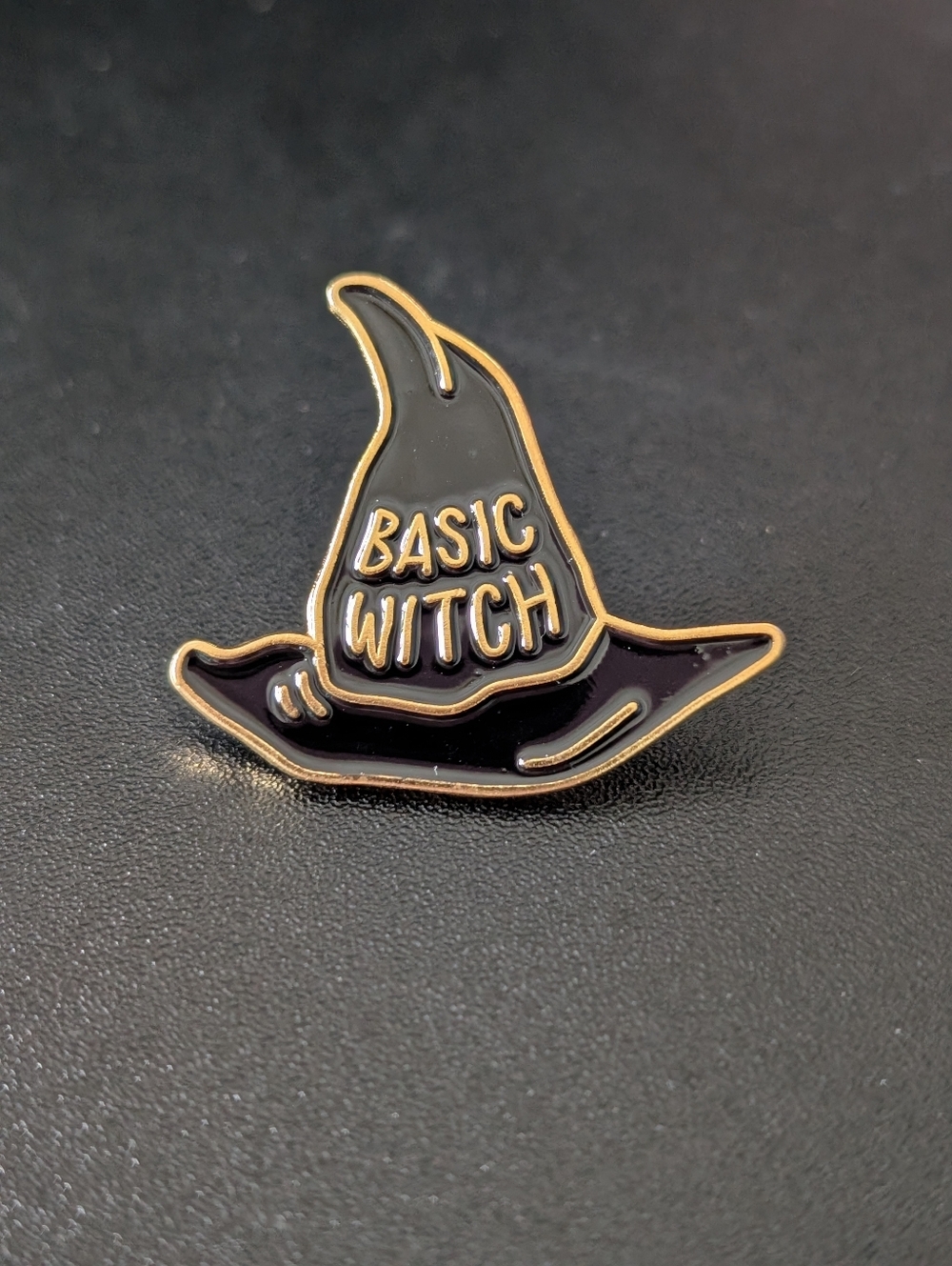 “Basic Witch” Hat Enamel Pin 🖤✨
